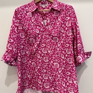 TravelSmith XL Pullover Blouse EUC